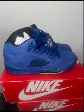 Nike Royal Blue Suede High-Top Sneakers